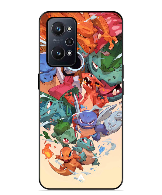 Pokemon Team 2 Metal Back Cover Phone Case for Realme GT Neo 2