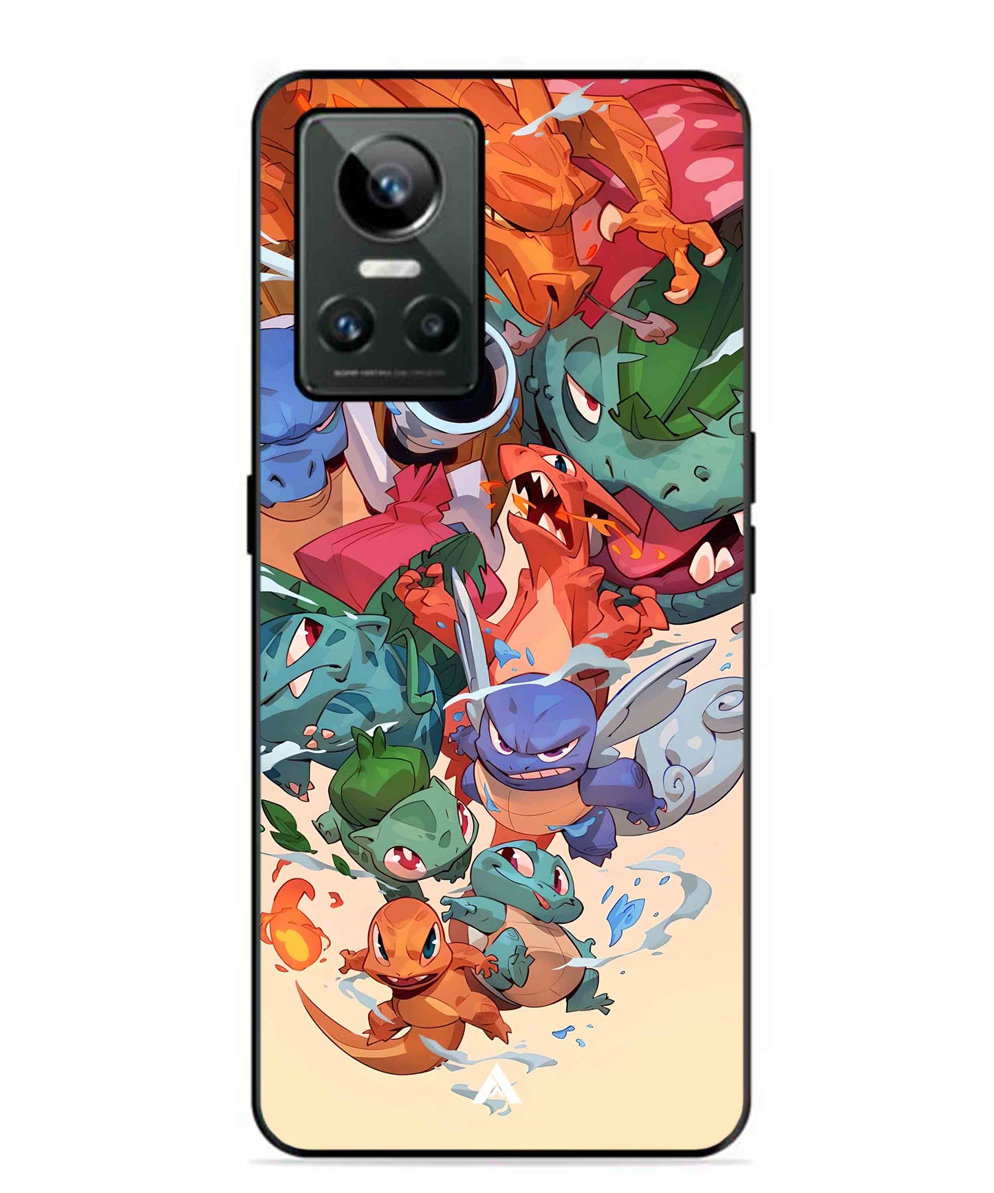 Pokemon Team 2 Metal Back Cover Phone Case for Realme GT Neo 3