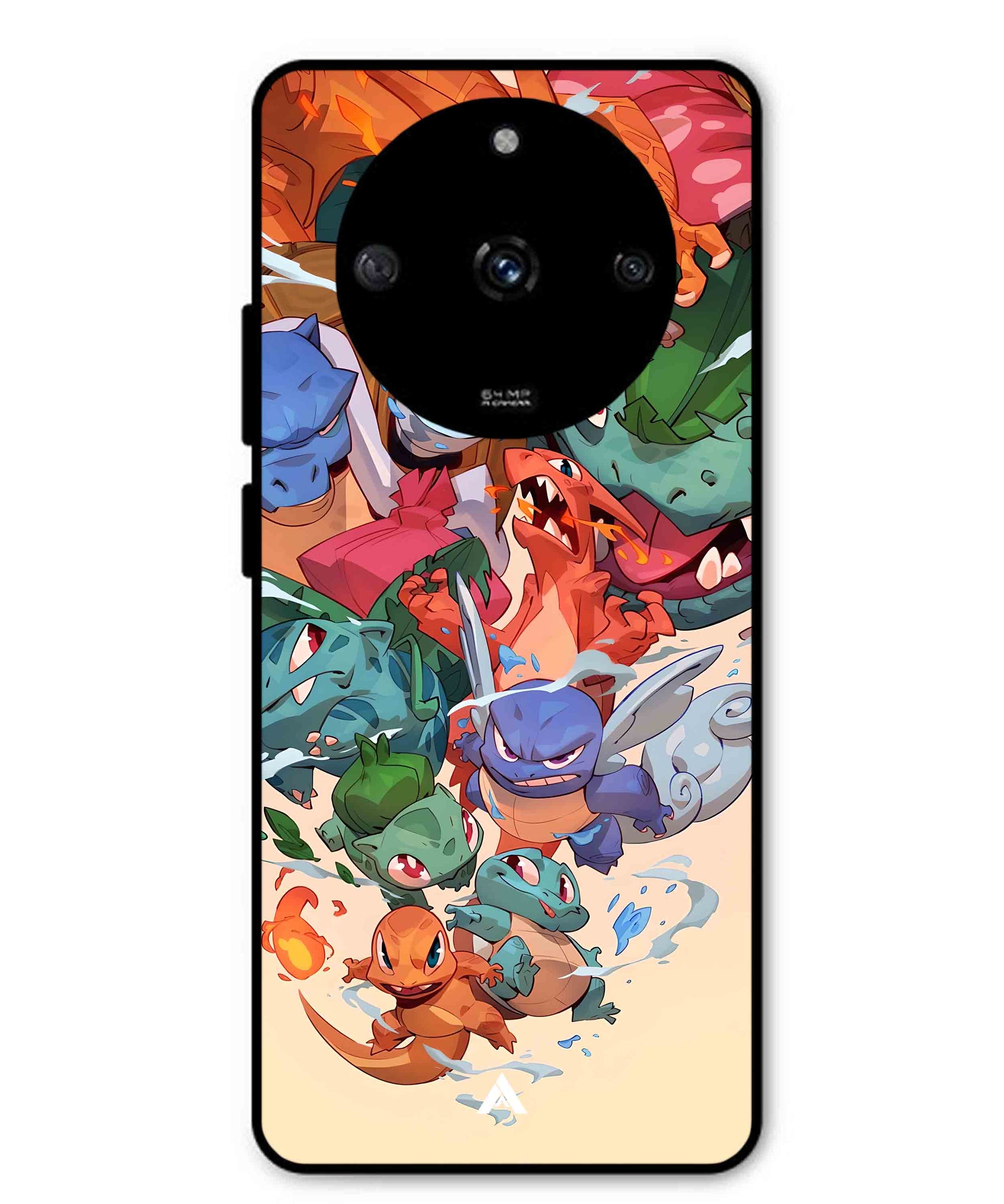 Pokemon Team 2 Metal Back Cover Phone Case for Realme Narzo 60