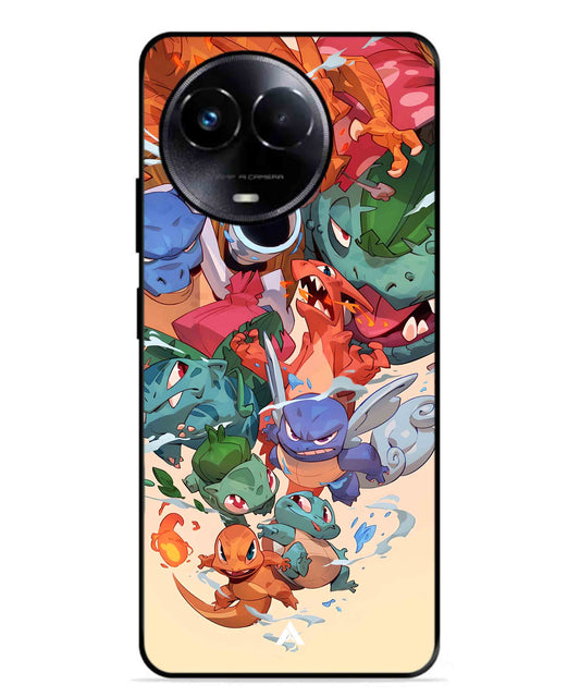 Pokemon Team 2 Metal Back Cover Phone Case for Realme Narzo 60X