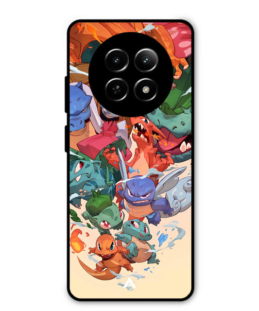 Pokemon Team 2 Metal Back Cover Phone Case for Realme Narzo N65