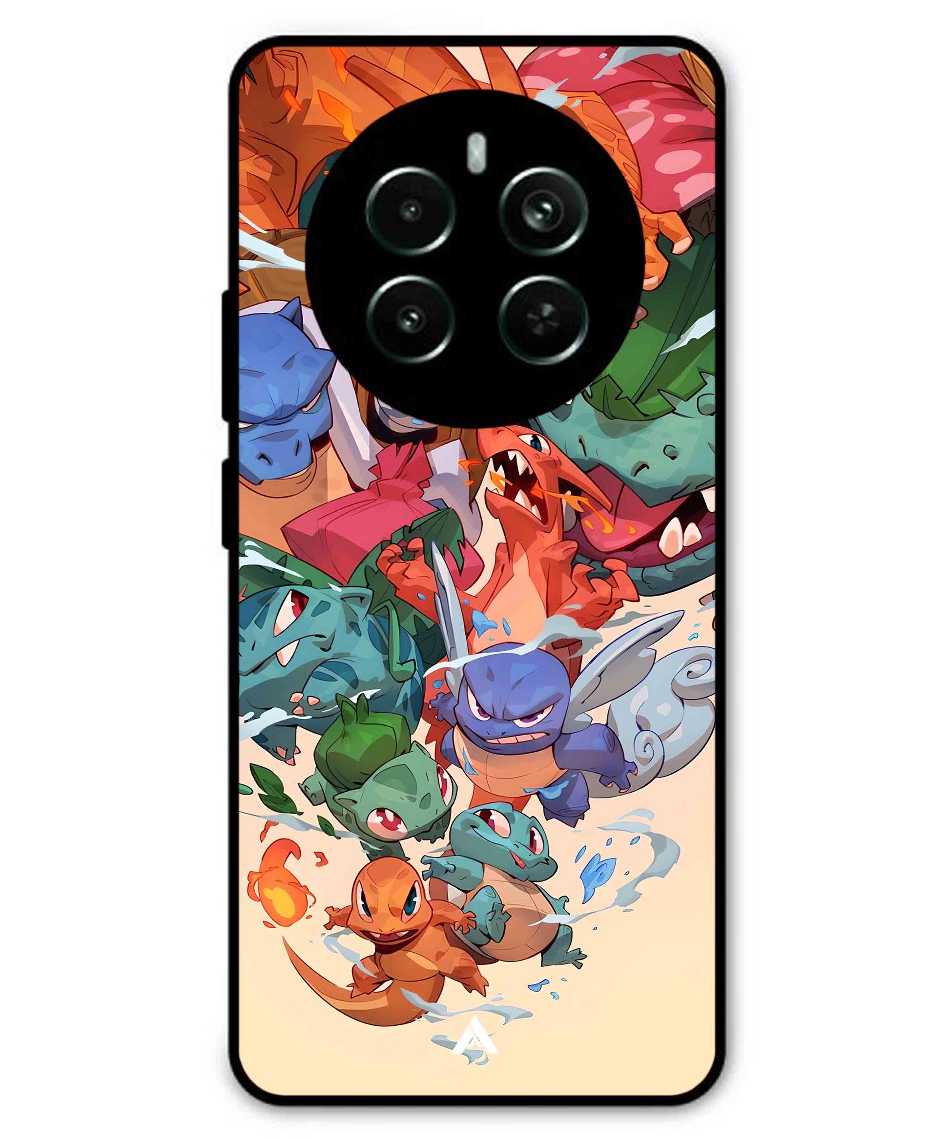 Pokemon Team 2 Metal Back Cover Phone Case for Realme P1