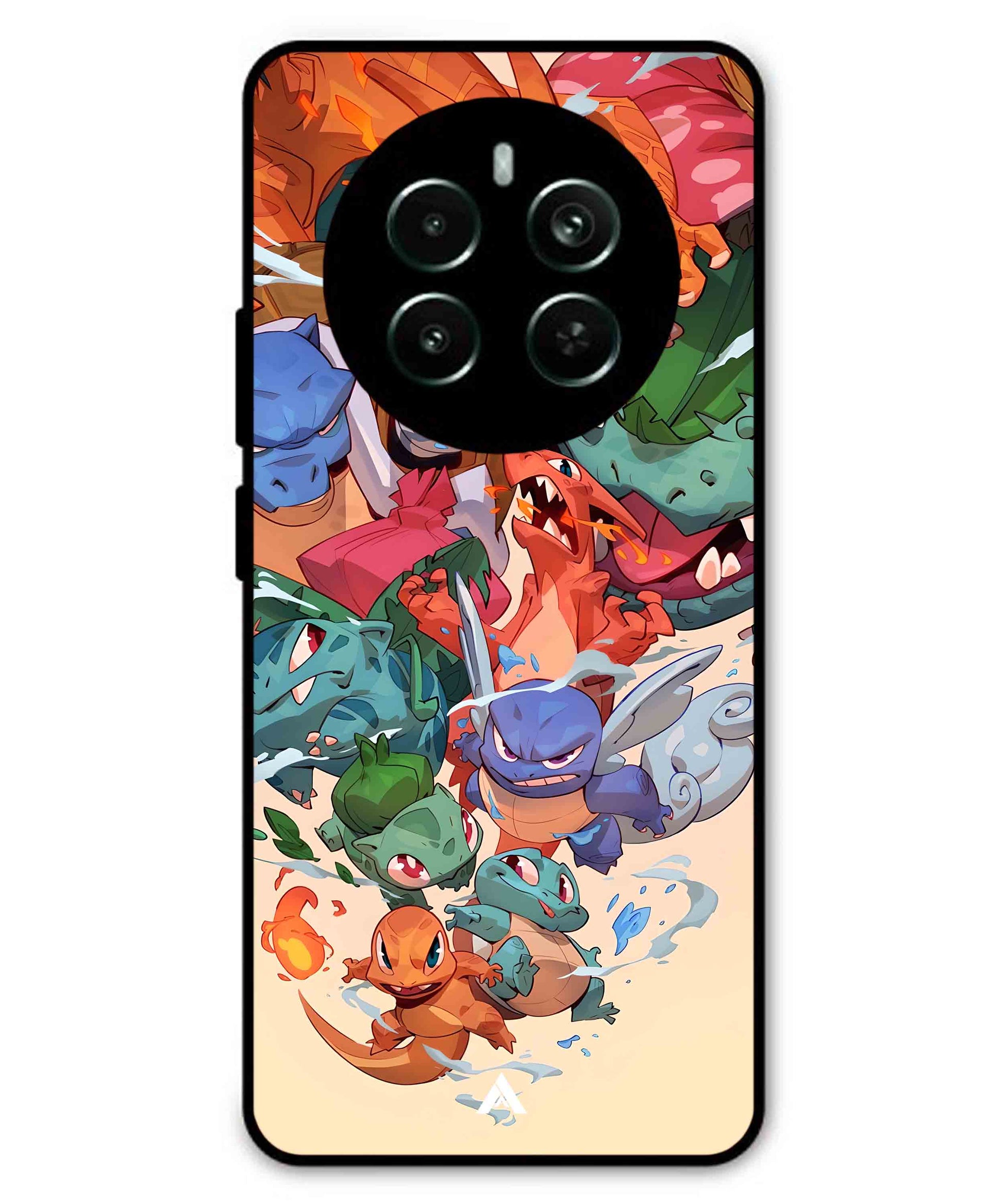 Pokemon Team 2 Metal Back Cover Phone Case for Realme P1 Pro