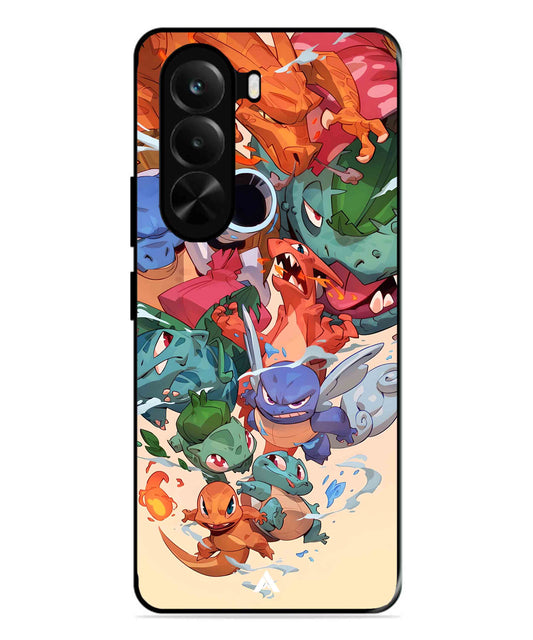 Pokemon Team 2 Metal Back Cover Phone Case for Realme P4X