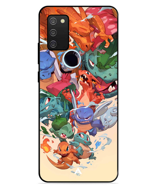 Pokemon Team 2 Metal Back Cover Phone Case for Samsung Galaxy A03s