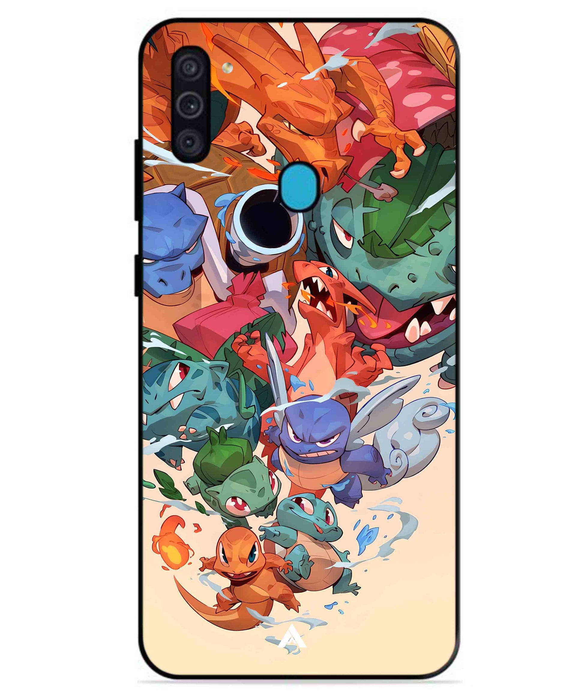 Pokemon Team 2 Metal Back Cover Phone Case for Samsung Galaxy A11