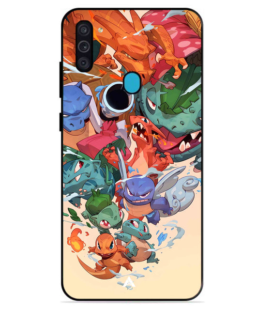 Pokemon Team 2 Metal Back Cover Phone Case for Samsung Galaxy A11