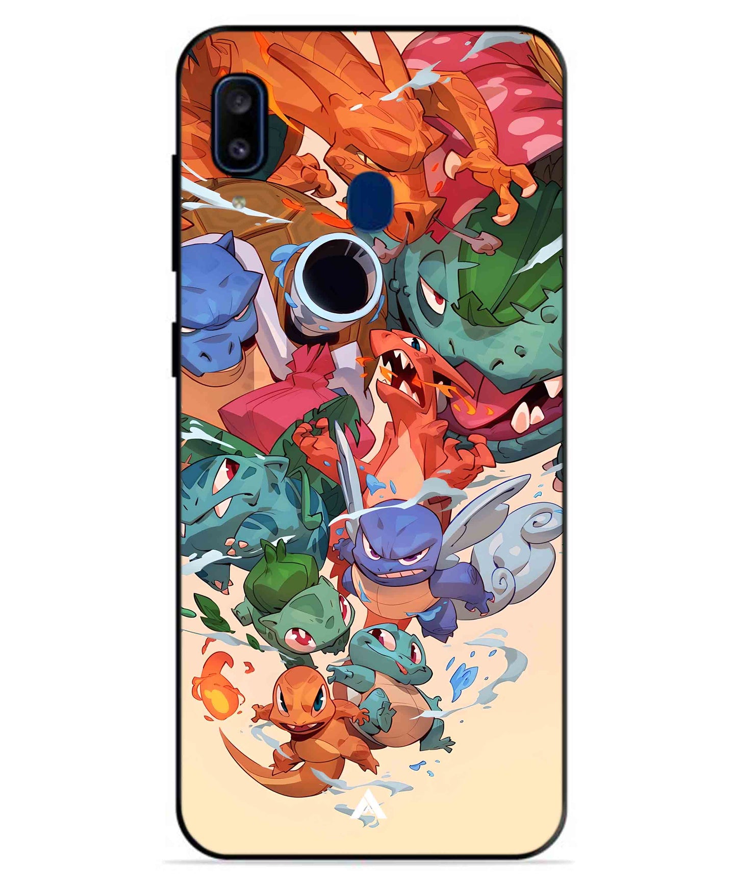 Pokemon Team 2 Metal Back Cover Phone Case for Samsung Galaxy A20