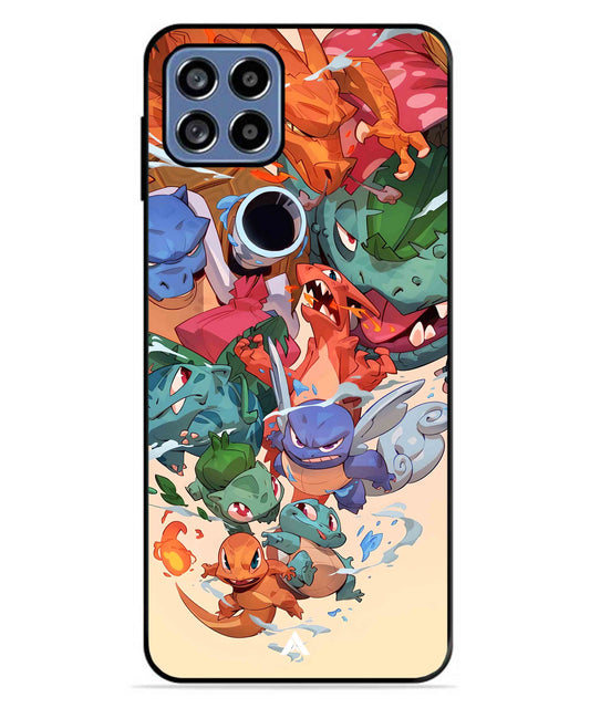 Pokemon Team 2 Metal Back Cover Phone Case for Samsung Galaxy A22 5G
