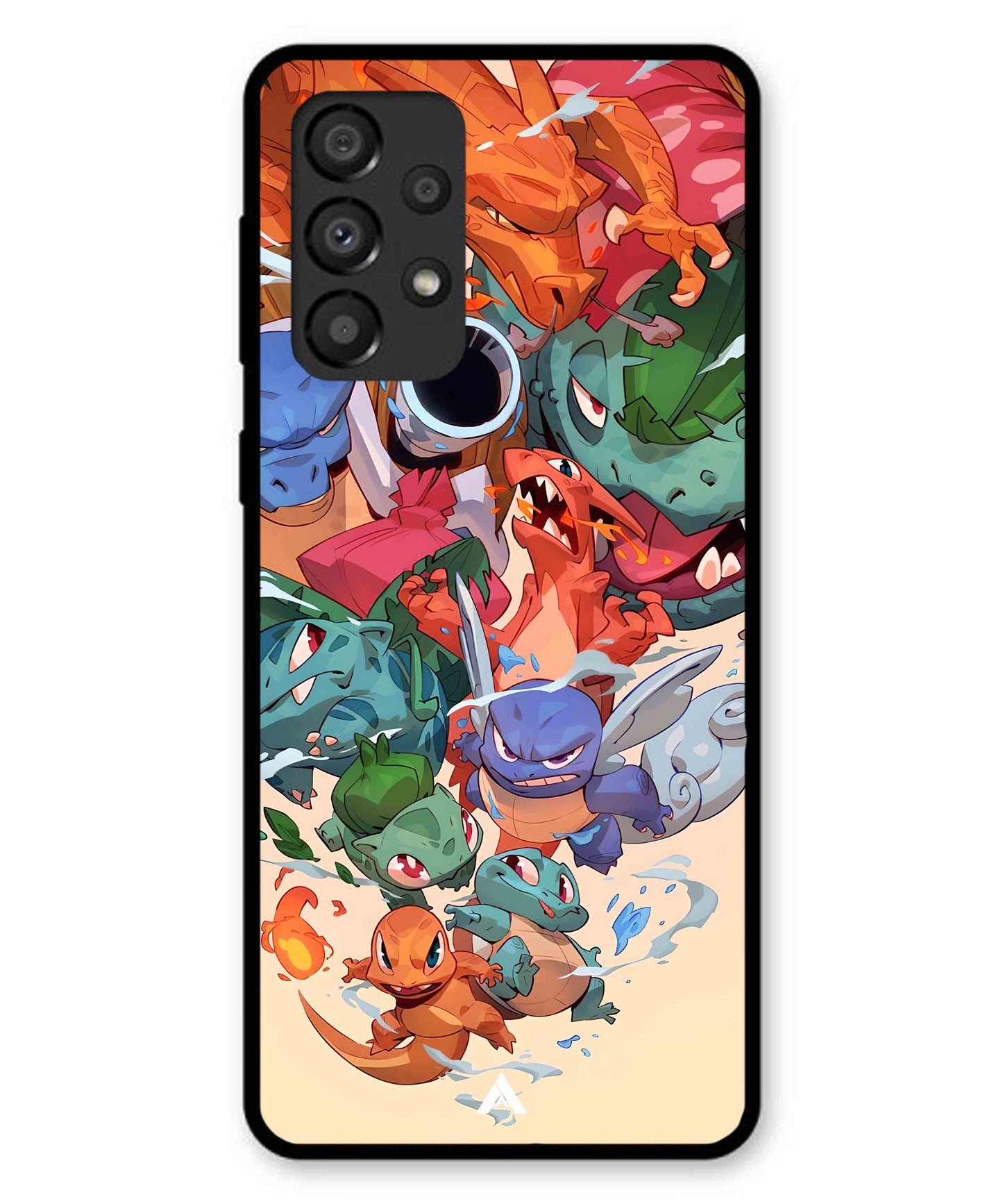 Pokemon Team 2 Metal Back Cover Phone Case for Samsung Galaxy A33 5G