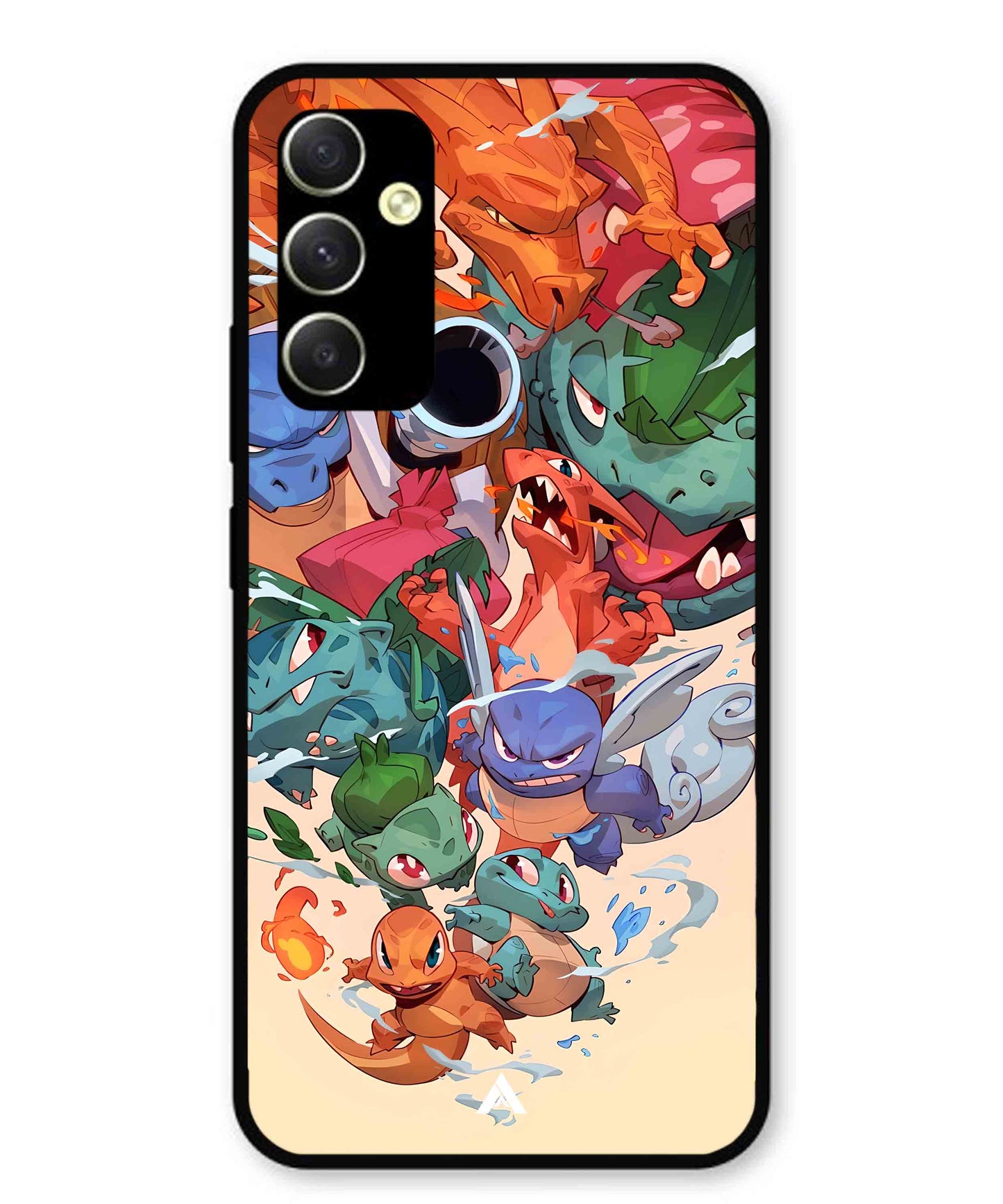 Pokemon Team 2 Metal Back Cover Phone Case for Samsung Galaxy A34 5G