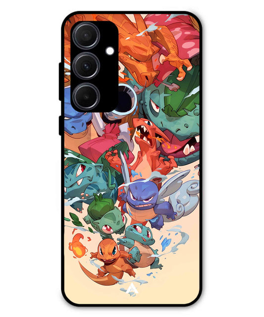 Pokemon Team 2 Metal Back Cover Phone Case for Samsung Galaxy A35