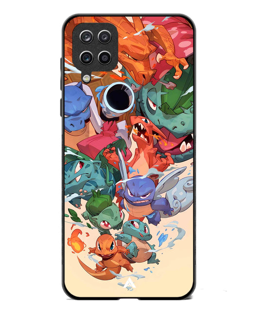 Pokemon Team 2 Metal Back Cover Phone Case for Samsung Galaxy A42