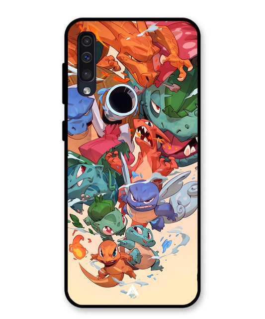 Pokemon Team 2 Metal Back Cover Phone Case for Samsung Galaxy A50