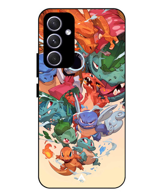Pokemon Team 2 Metal Back Cover Phone Case for Samsung Galaxy A55