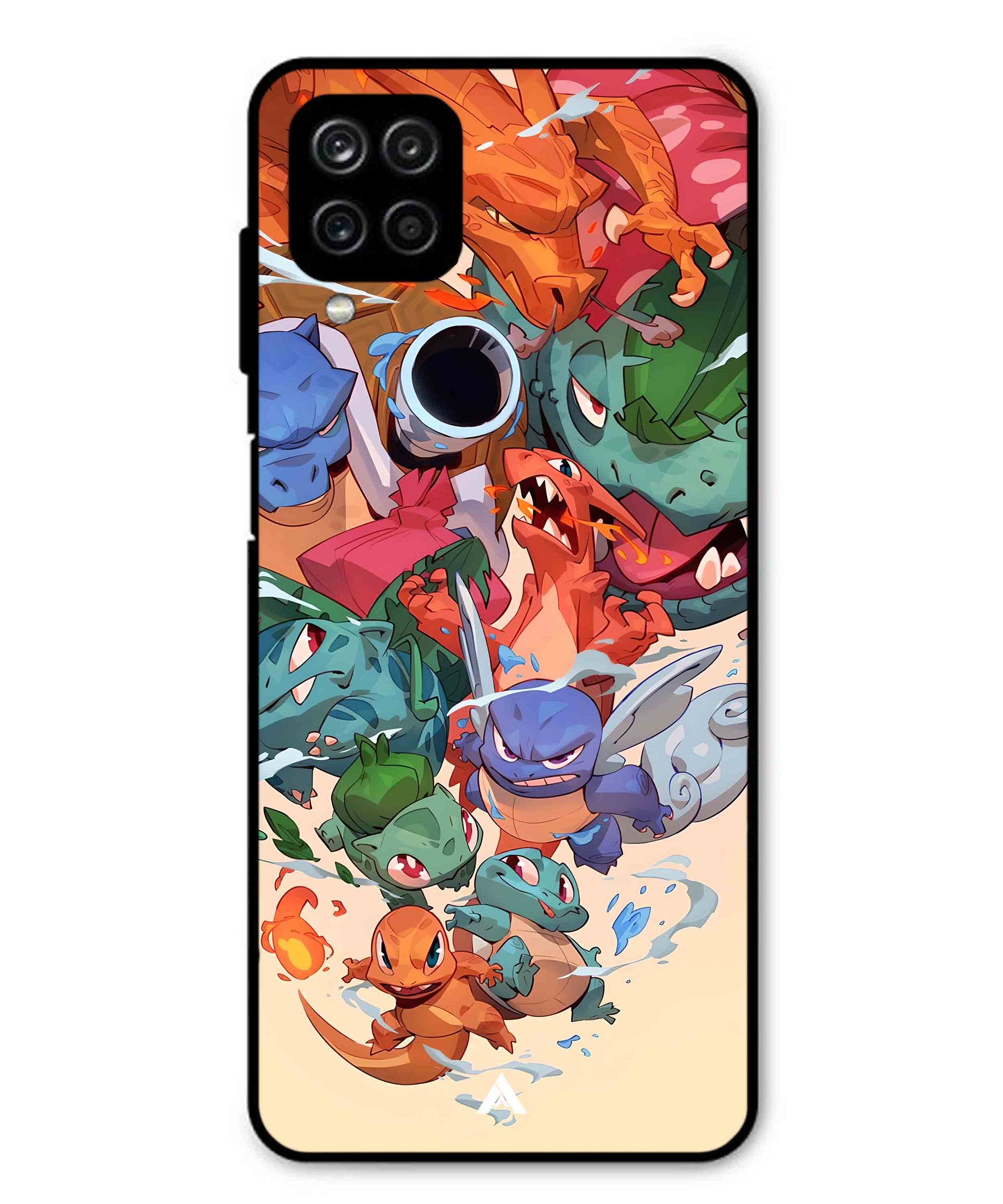 Pokemon Team 2 Metal Back Cover Phone Case for Samsung Galaxy F12