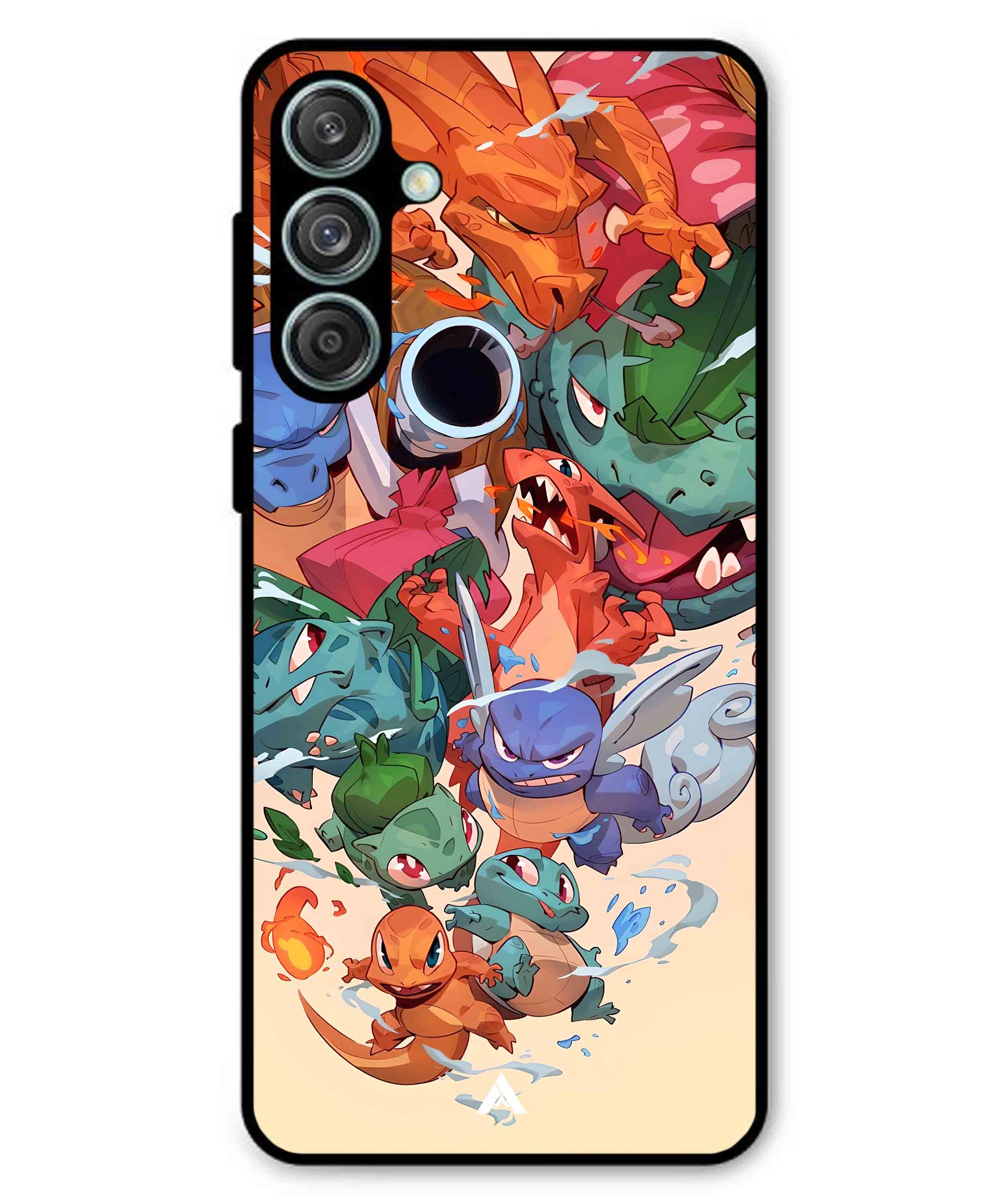 Pokemon Team 2 Metal Back Cover Phone Case for Samsung Galaxy F55