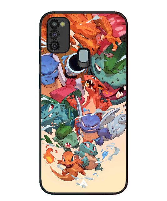 Pokemon Team 2 Metal Back Cover Phone Case for Samsung Galaxy M30s
