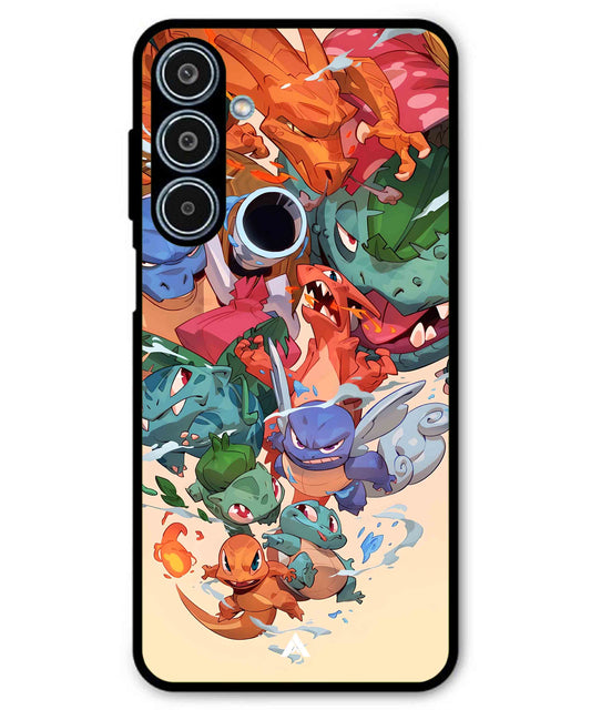 Pokemon Team 2 Metal Back Cover Phone Case for Samsung Galaxy M35