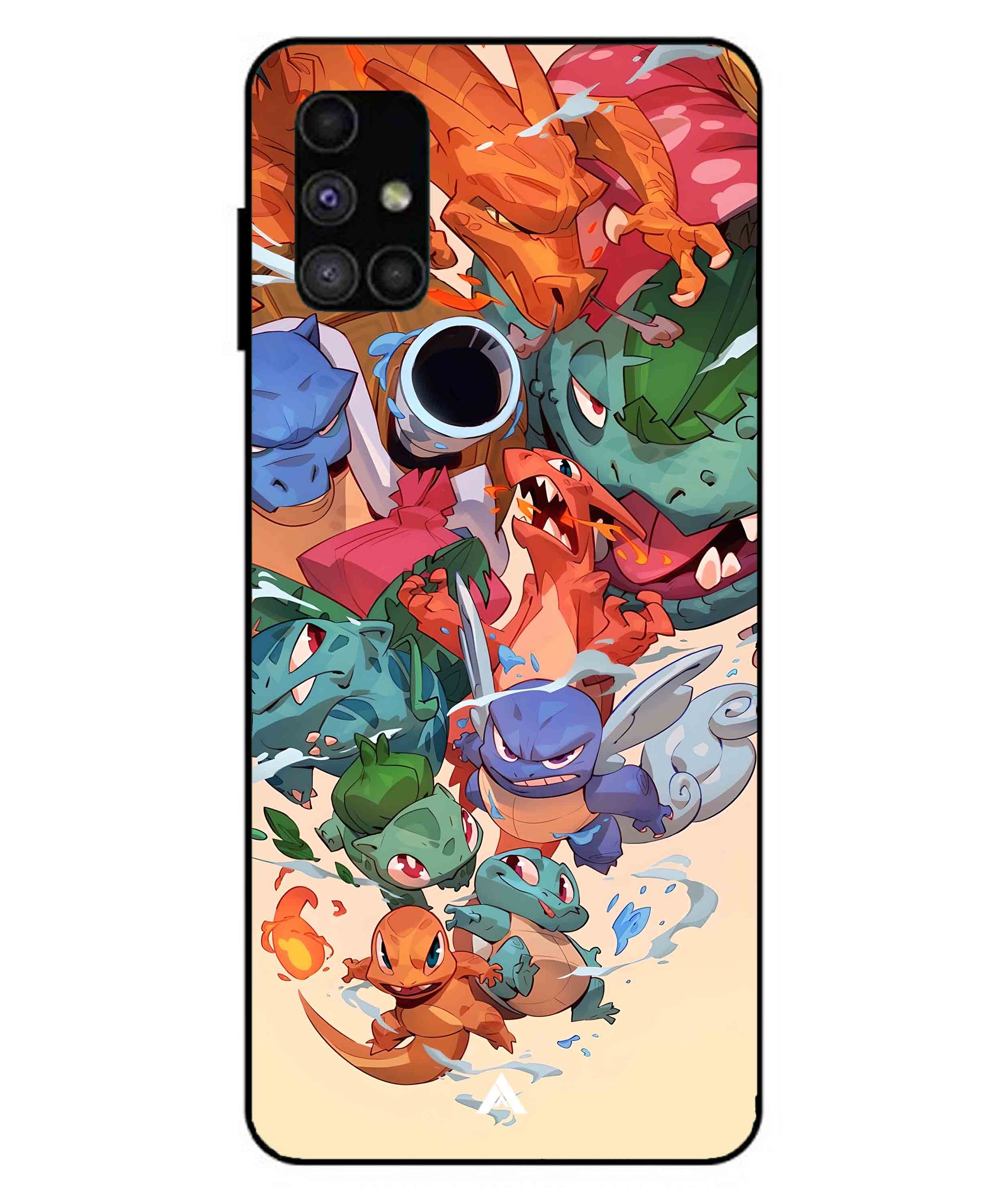 Pokemon Team 2 Metal Back Cover Phone Case for Samsung Galaxy M51