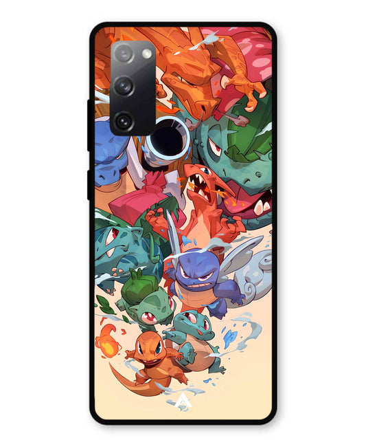 Pokemon Team 2 Metal Back Cover Phone Case for Samsung Galaxy S20