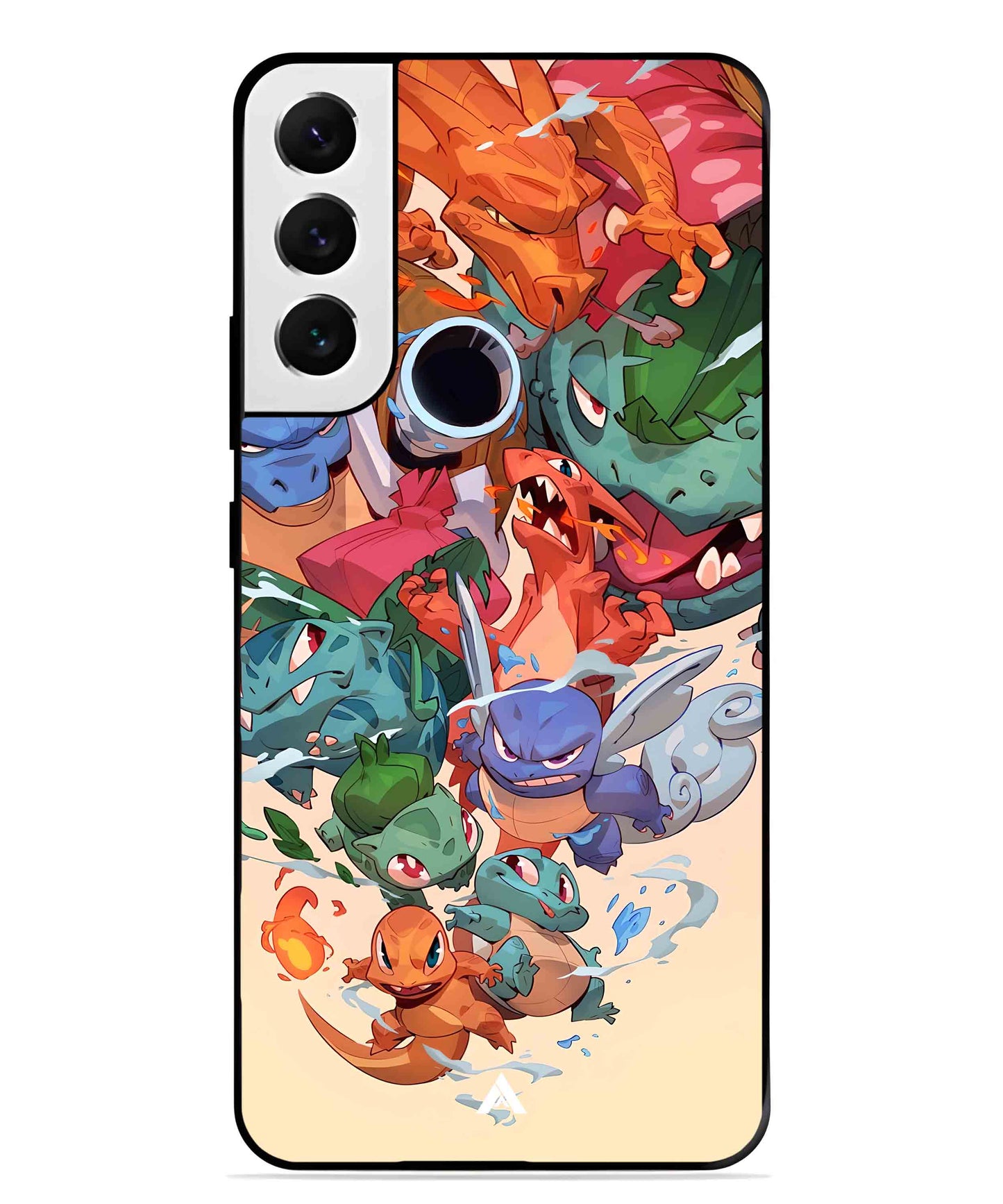 Pokemon Team 2 Metal Back Cover Phone Case for Samsung Galaxy S21 Plus