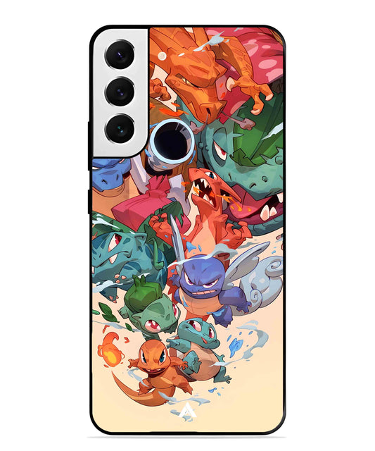 Pokemon Team 2 Metal Back Cover Phone Case for Samsung Galaxy S22 Plus