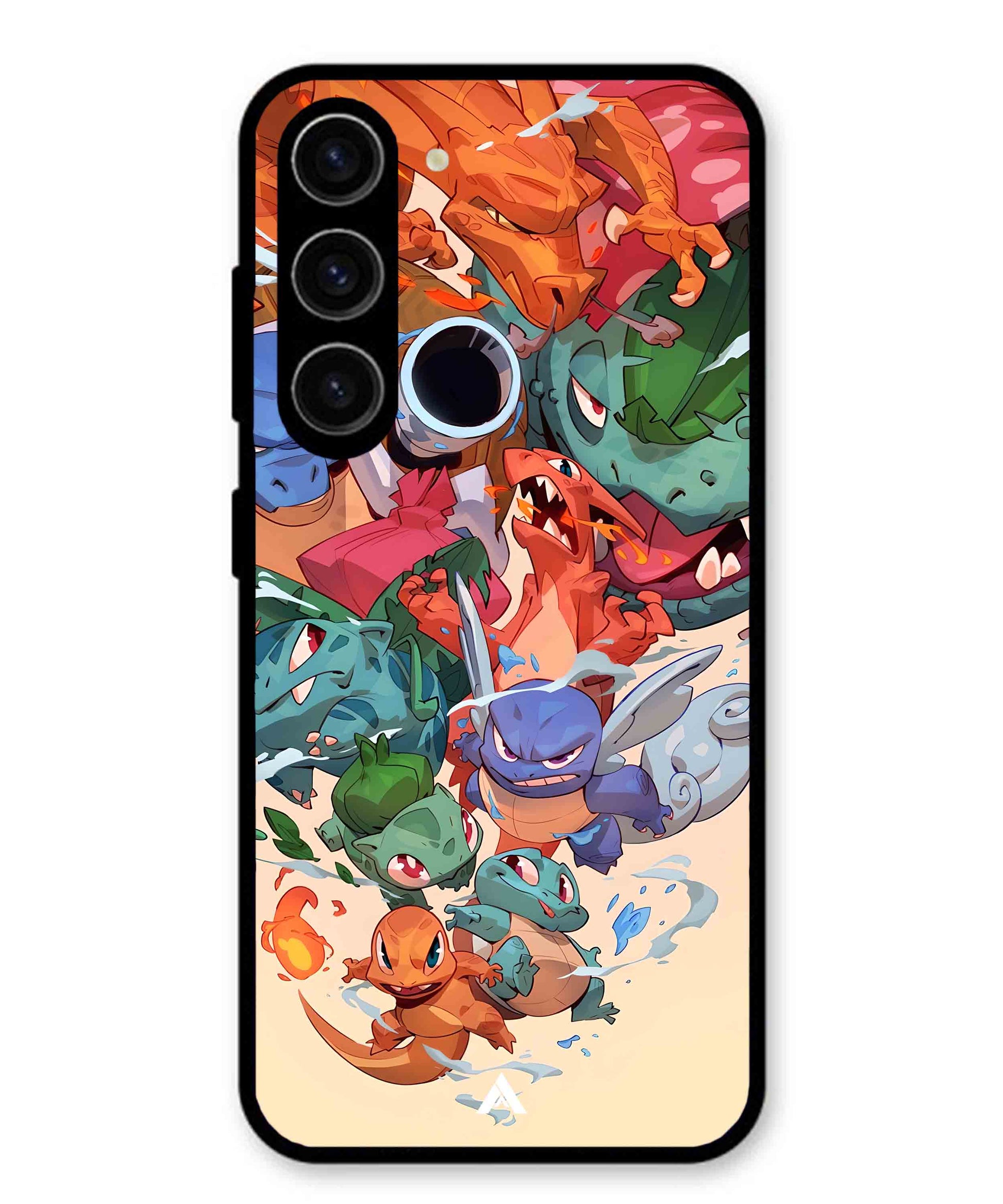 Pokemon Team 2 Metal Back Cover Phone Case for Samsung Galaxy S23