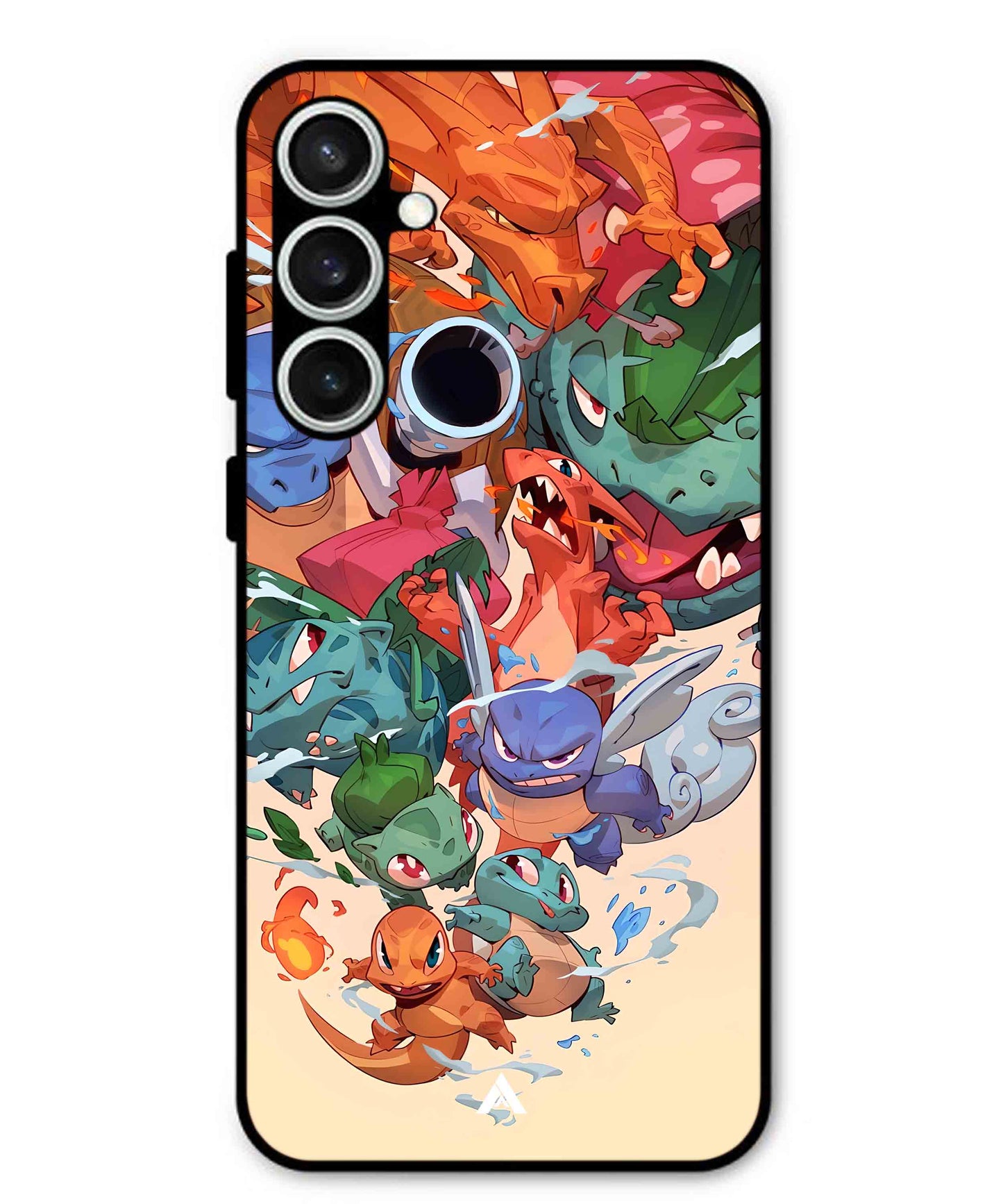 Pokemon Team 2 Metal Back Cover Phone Case for Samsung Galaxy S23 Fe