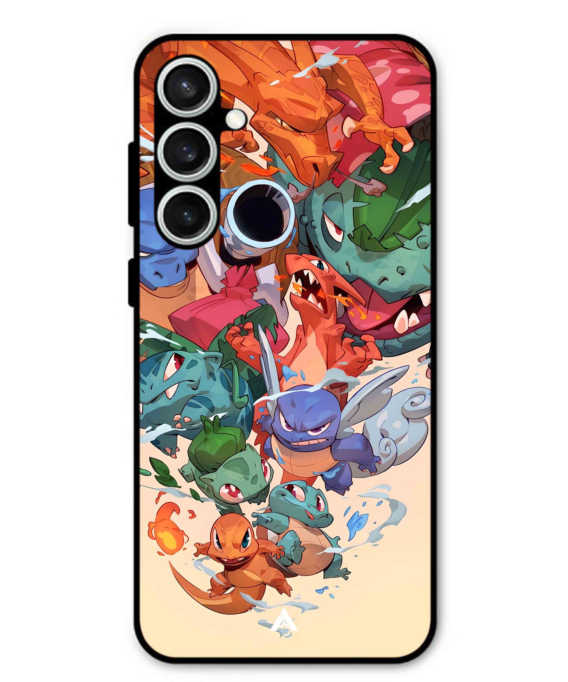 Pokemon Team 2 Metal Back Cover Phone Case for Samsung Galaxy S23 Fe