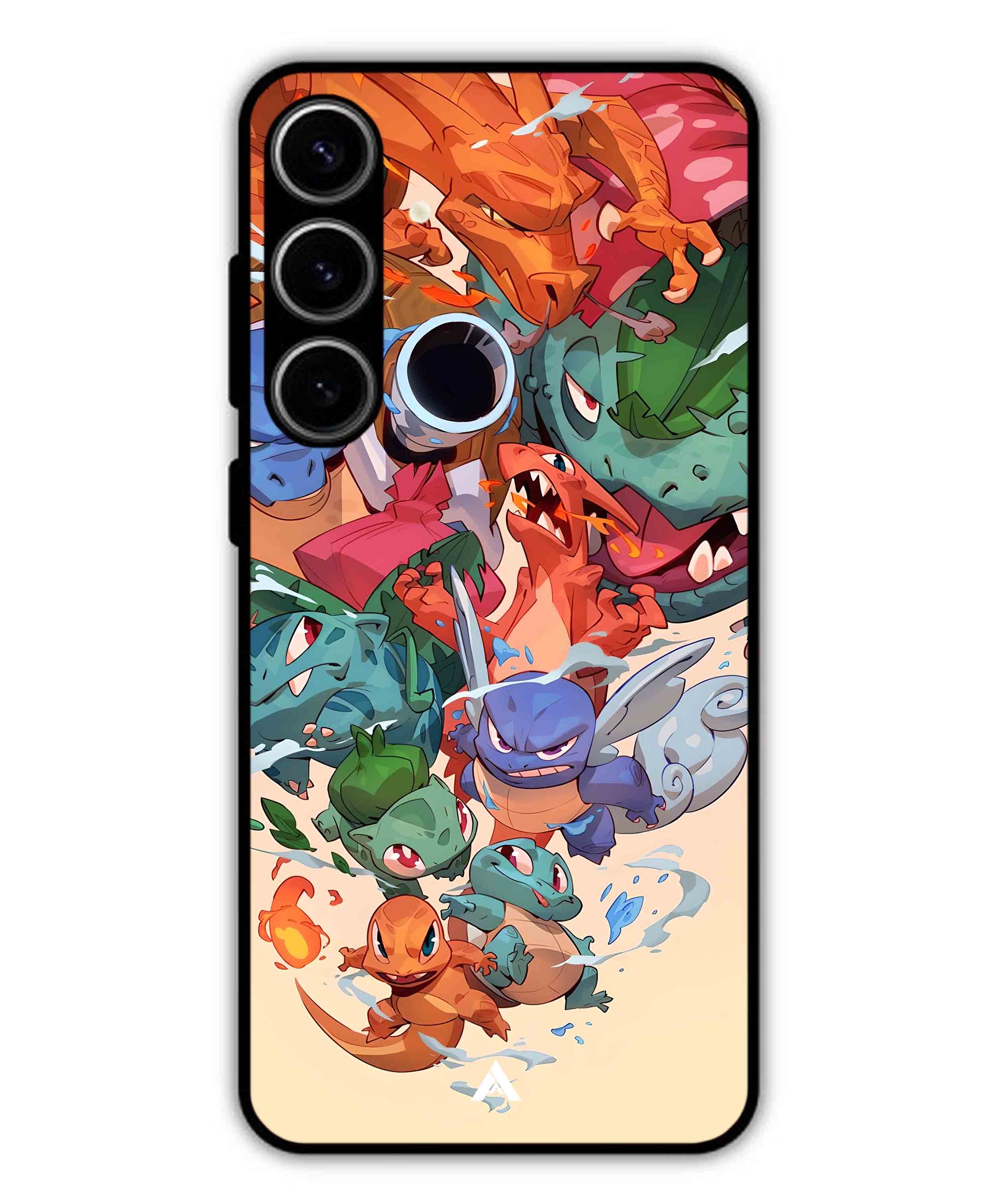 Pokemon Team 2 Metal Back Cover Phone Case for Samsung Galaxy S24 Plus