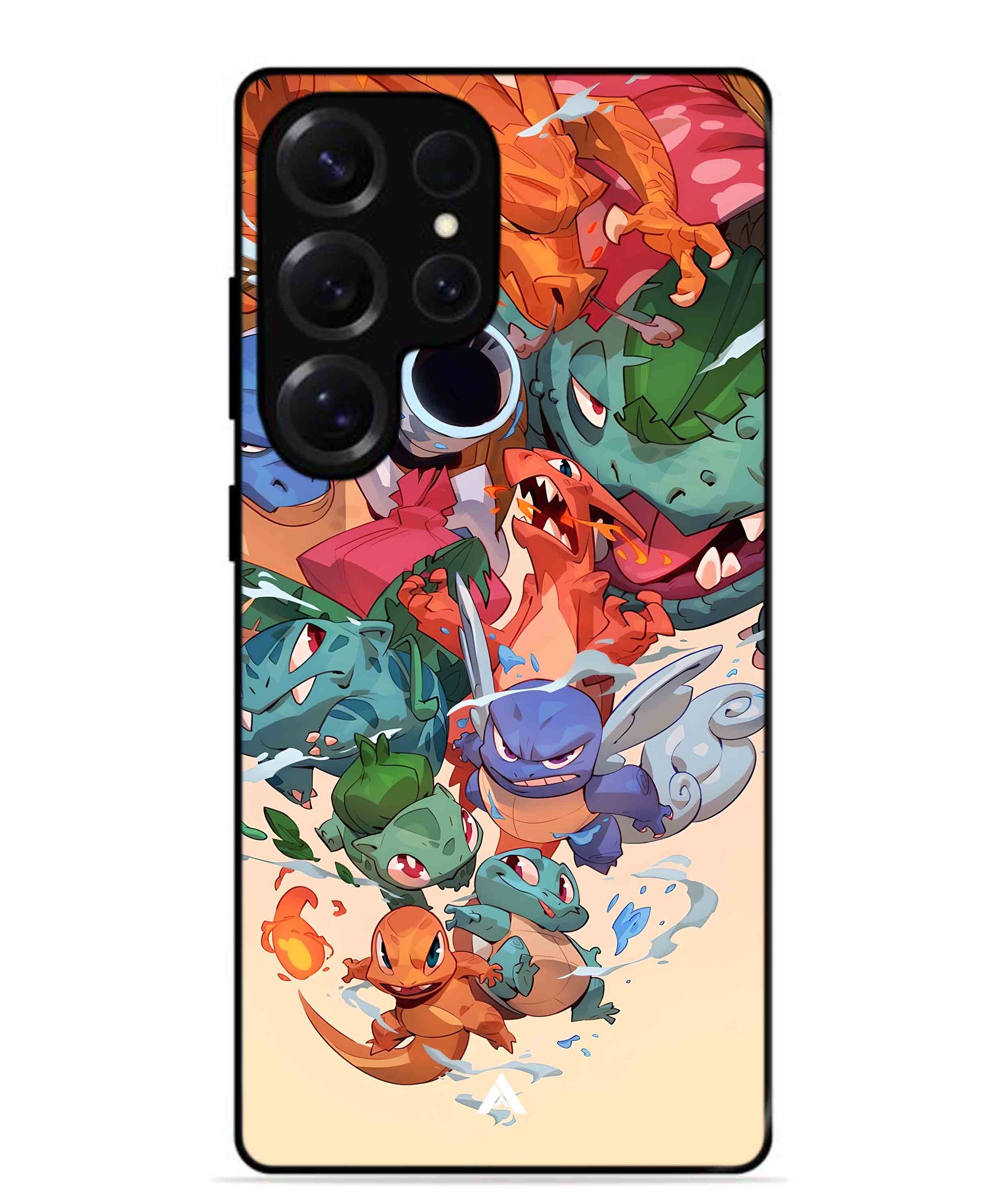 Pokemon Team 2 Metal Back Cover Phone Case for Samsung Galaxy S25 Ultra
