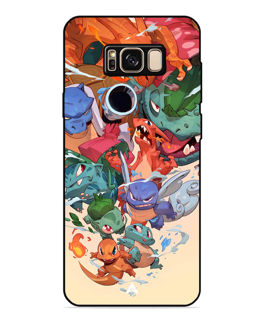 Pokemon Team 2 Metal Back Cover Phone Case for Samsung Galaxy S8 Plus