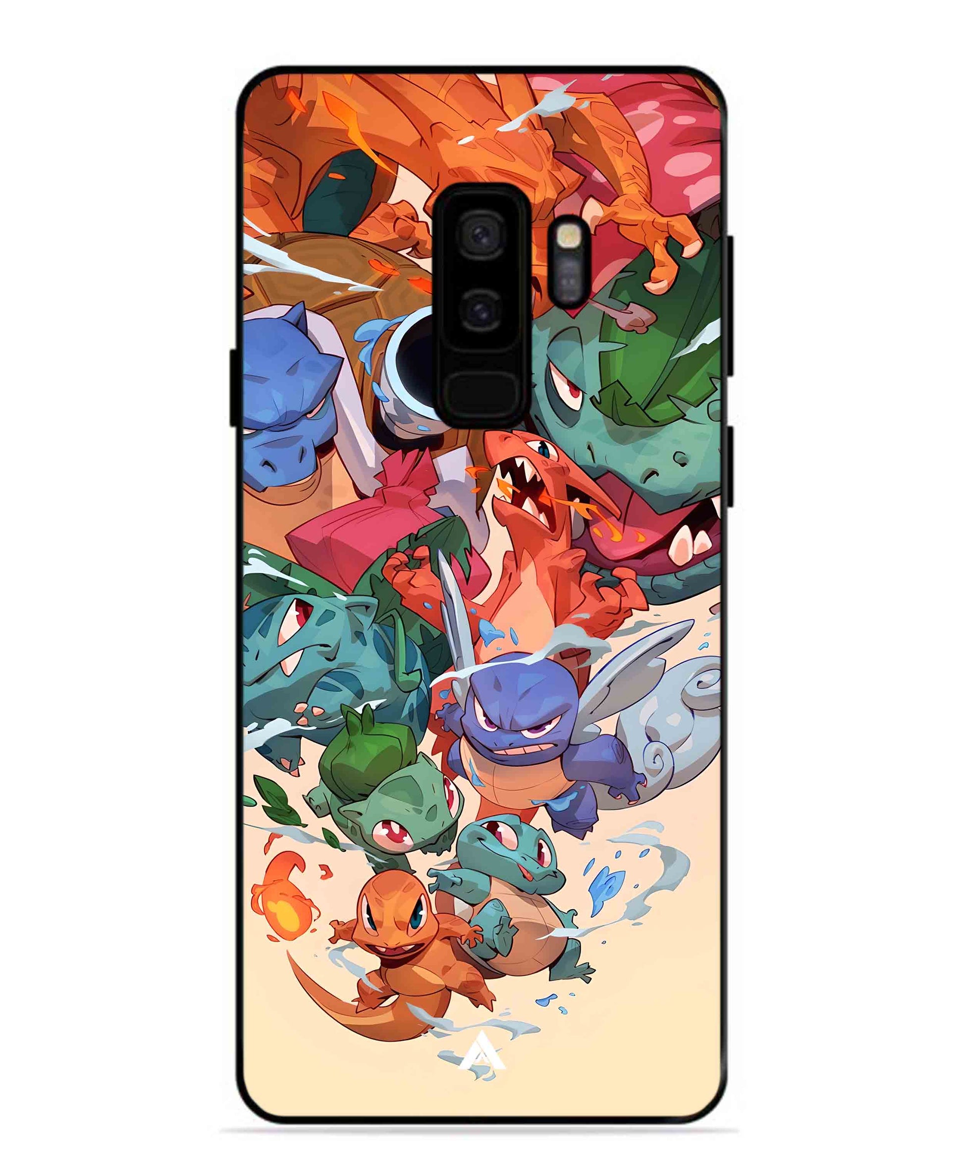 Pokemon Team 2 Metal Back Cover Phone Case for Samsung Galaxy S9 Plus