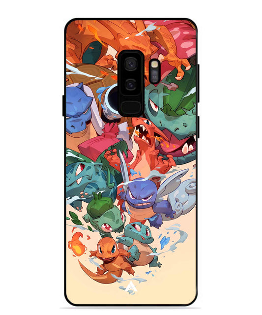 Pokemon Team 2 Metal Back Cover Phone Case for Samsung Galaxy S9 Plus