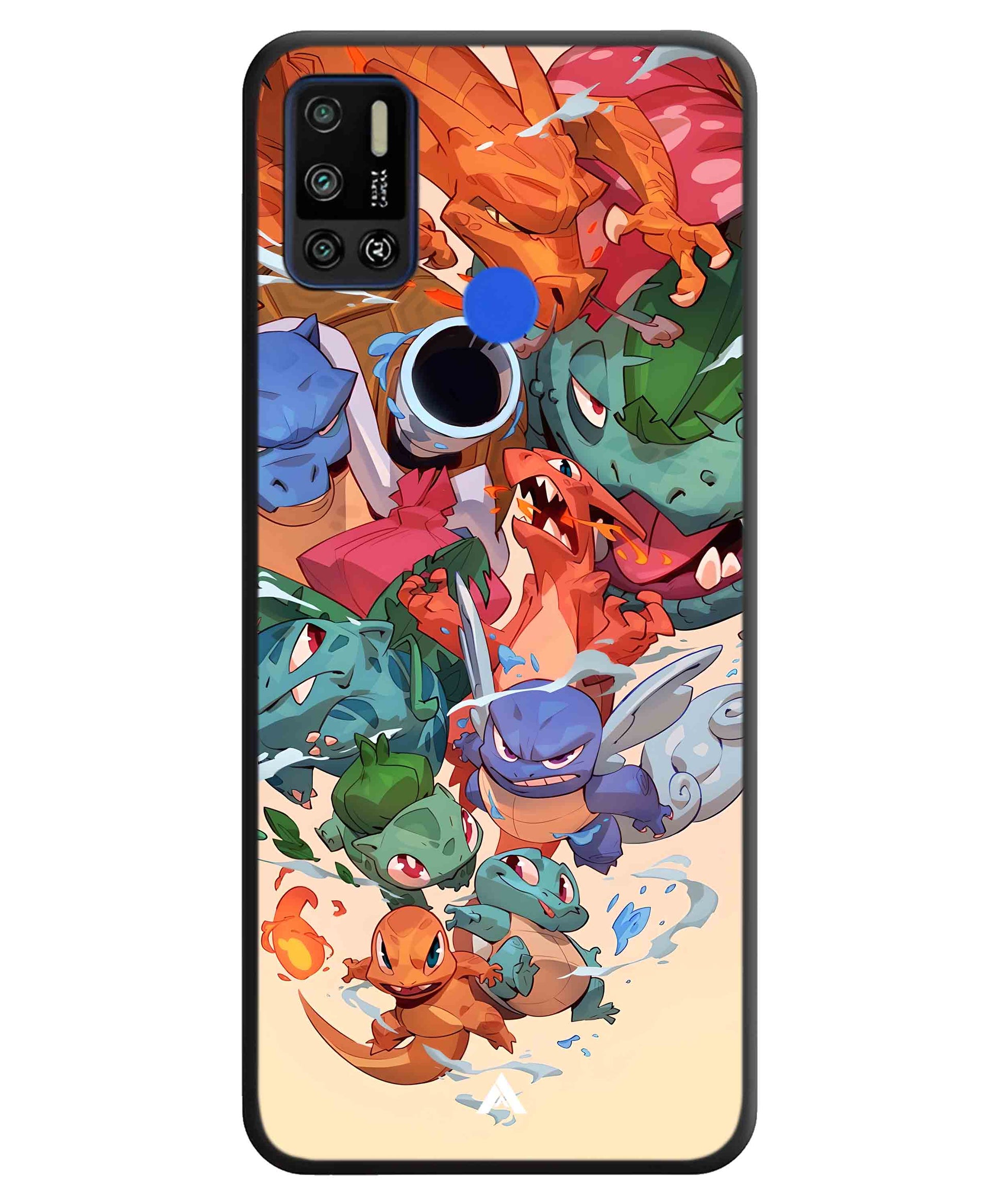 Pokemon Team 2 Metal Back Cover Phone Case for Tecno Spark 6 Air