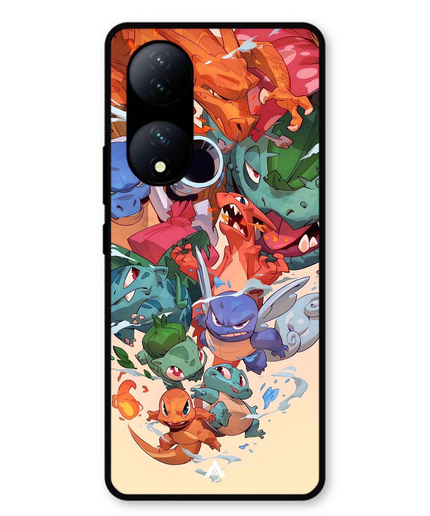 Pokemon Team 2 Metal Back Cover Phone Case for Vivo T2