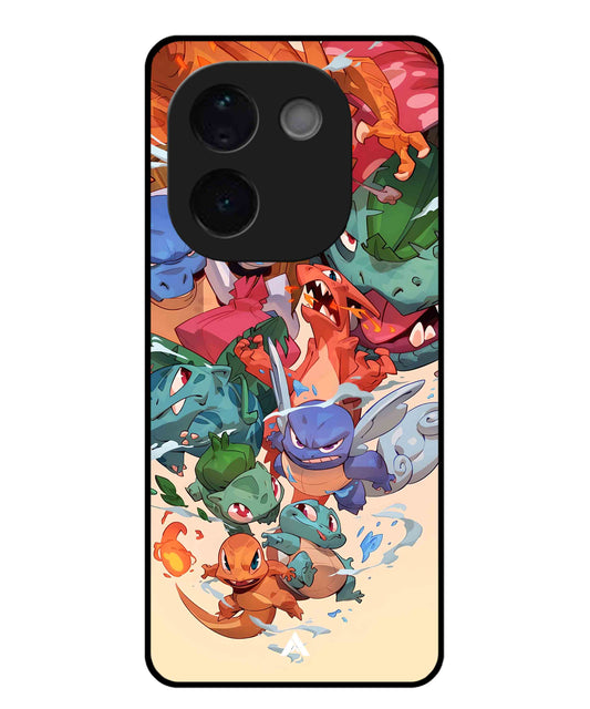 Pokemon Team 2 Metal Back Cover Phone Case for Vivo T3 Pro