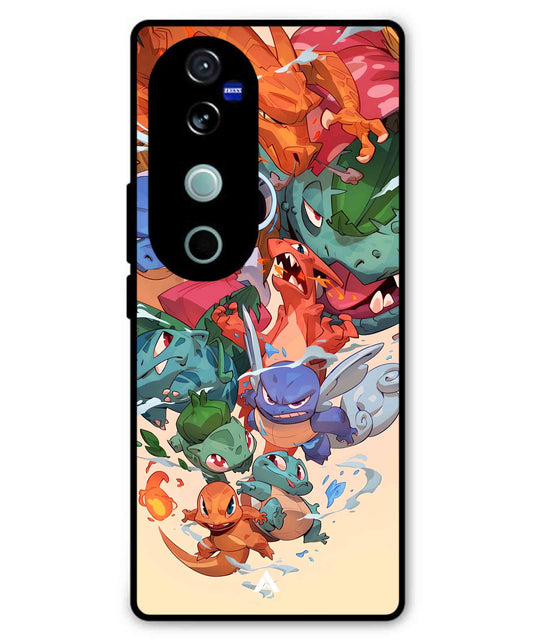 Pokemon Team 2 Metal Back Cover Phone Case for Vivo T3 Ultra