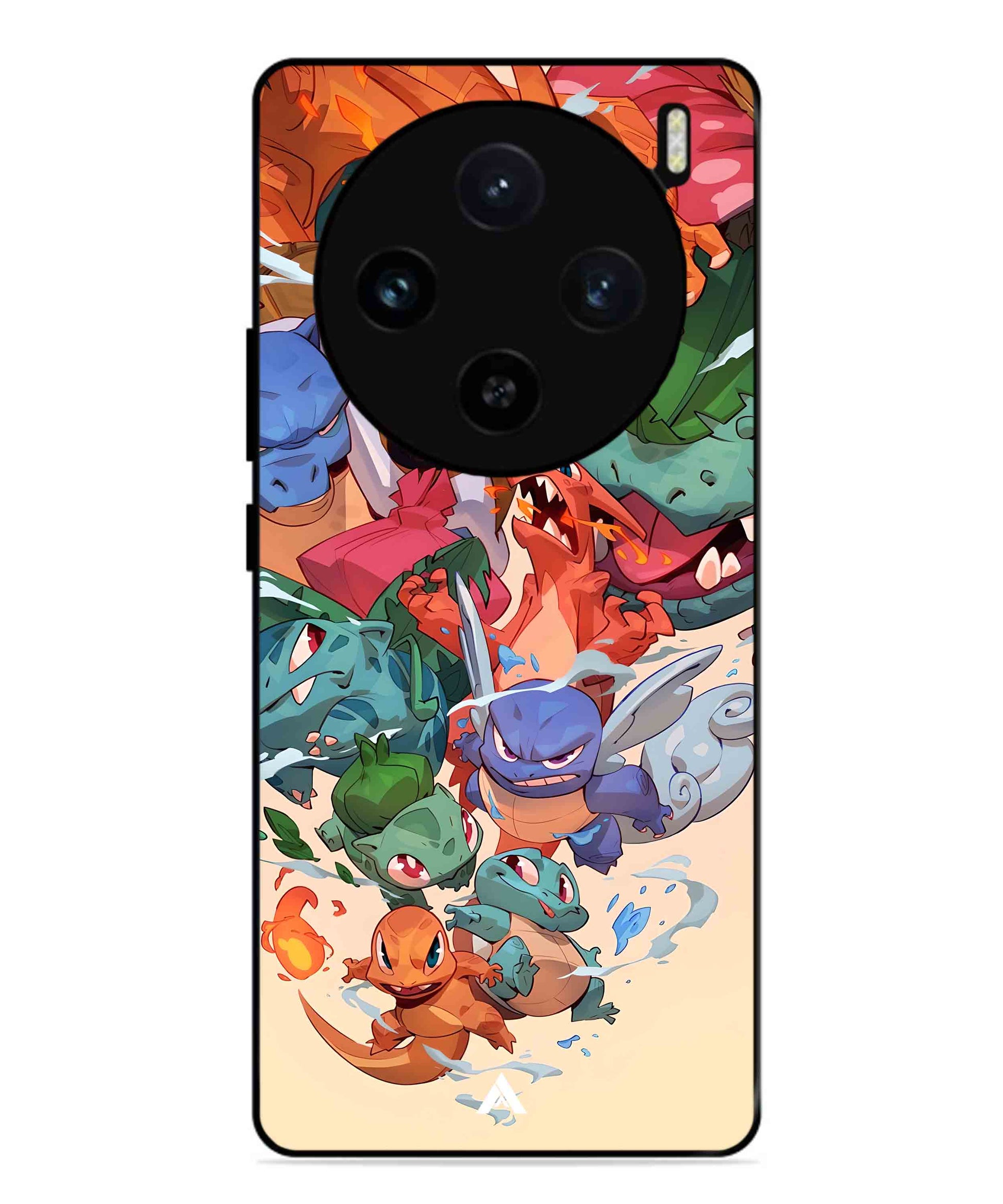 Pokemon Team 2 Metal Back Cover Phone Case for Vivo X100
