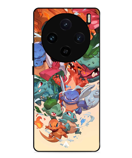Pokemon Team 2 Metal Back Cover Phone Case for Vivo X100