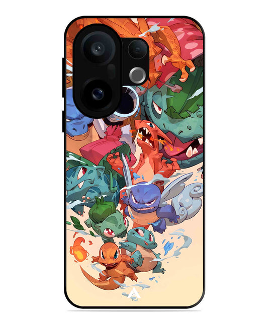 Pokemon Team 2 Metal Back Cover Phone Case for Vivo X200 FE