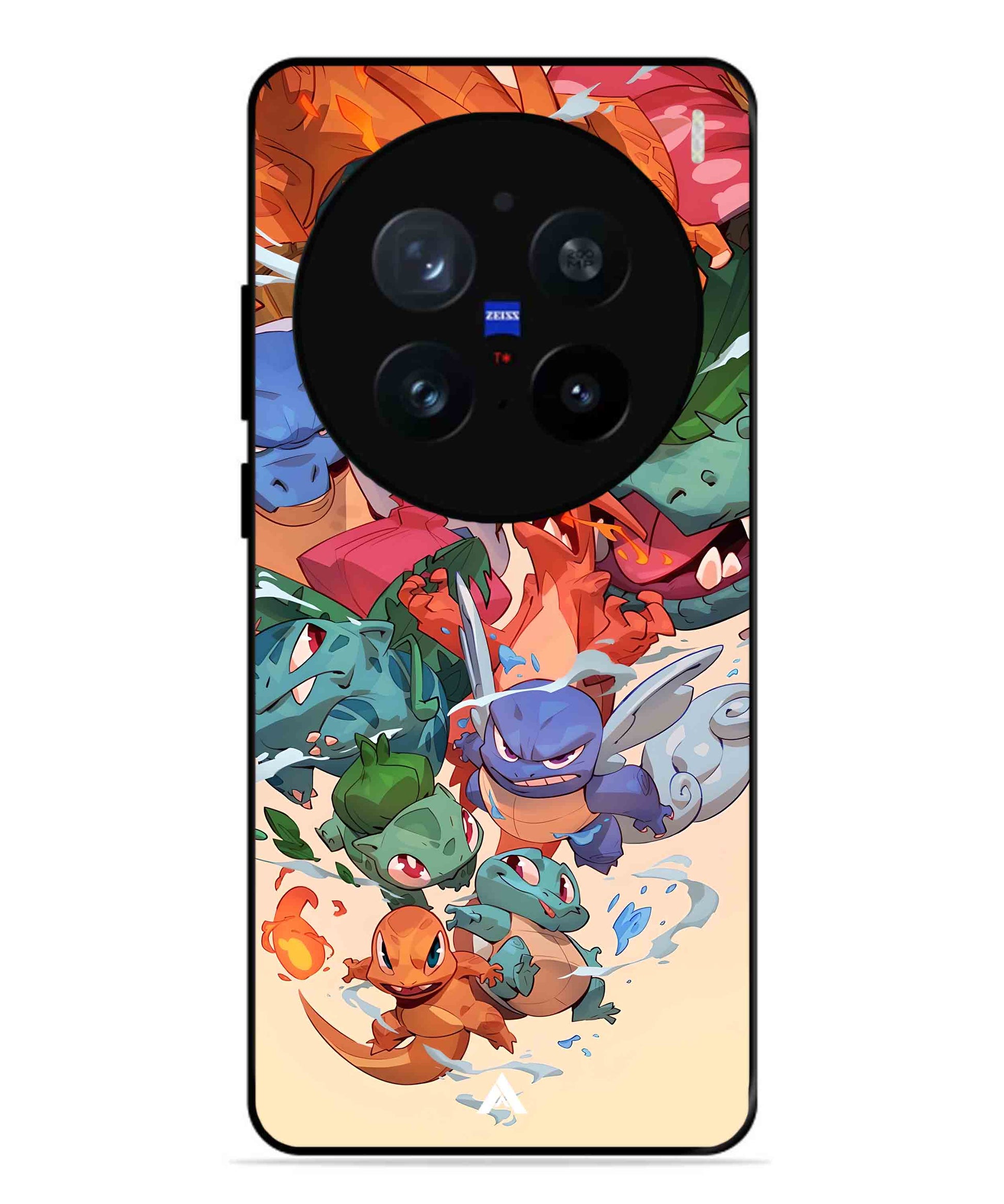 Pokemon Team 2 Metal Back Cover Phone Case for Vivo X200 Pro