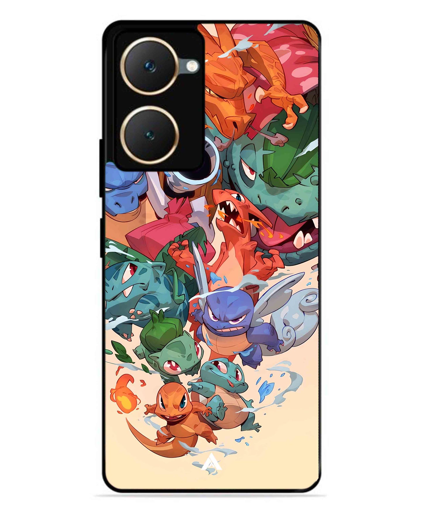 Pokemon Team 2 Metal Back Cover Phone Case for Vivo Y03 4G