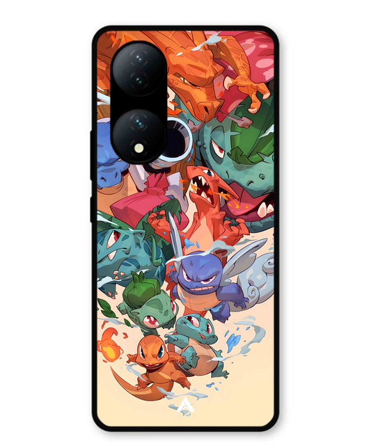 Pokemon Team 2 Metal Back Cover Phone Case for Vivo Y100