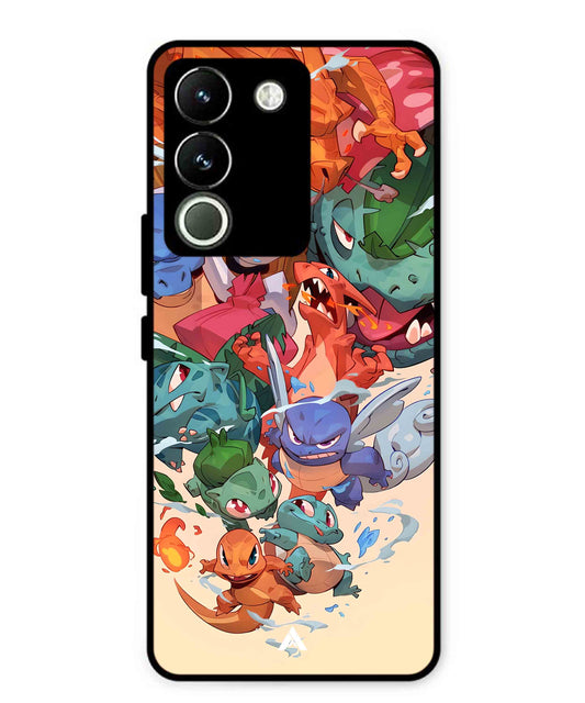 Pokemon Team 2 Metal Back Cover Phone Case for Vivo Y200