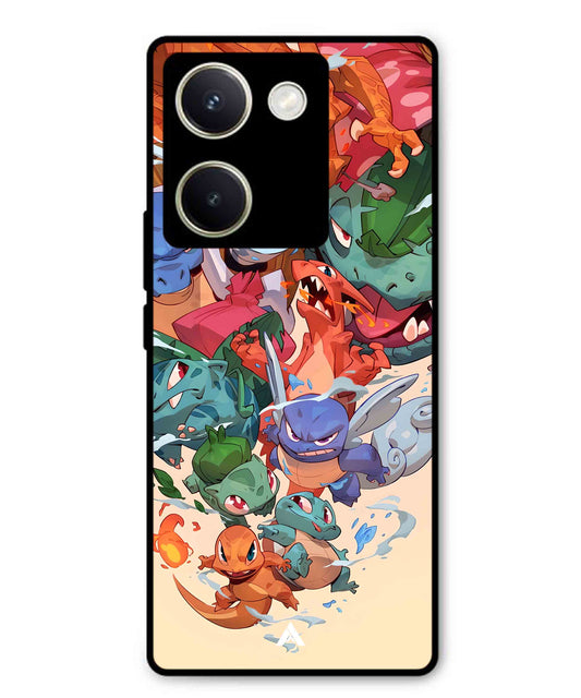 Pokemon Team 2 Metal Back Cover Phone Case for Vivo Y200 Pro