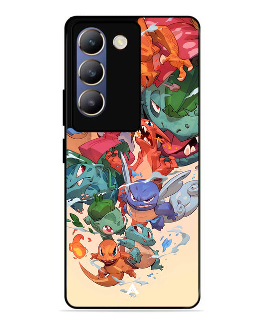 Pokemon Team 2 Metal Back Cover Phone Case for Vivo Y200e