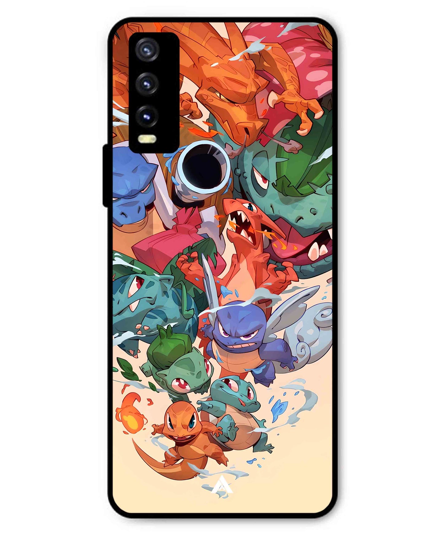 Pokemon Team 2 Metal Back Cover Phone Case for Vivo Y20i