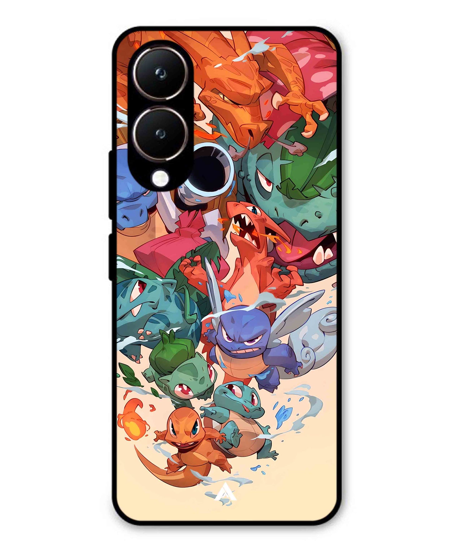 Pokemon Team 2 Metal Back Cover Phone Case for Vivo Y28